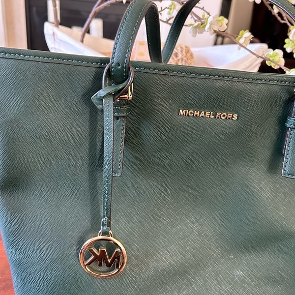 Michael Kors Bags Micheal Kors Hunter Green Medium Tote Gently Used